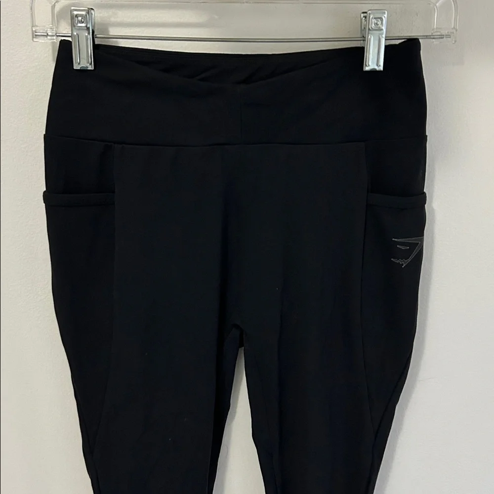 Gymshark Black Ruched Butt Pocket Leggings